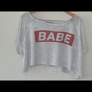 Fashion Nova “Babe” Crop Shirt